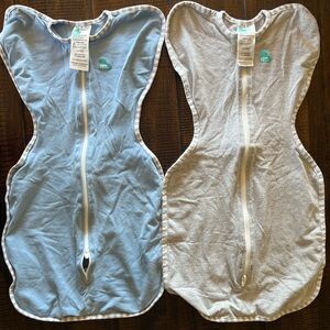 Love to Dream Sleep Sacks - Soft Blue and Light Gray